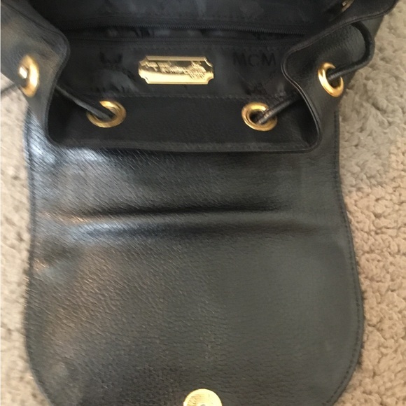 Authentic Black Leather MCM Backpack - Picture 10 of 10